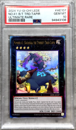 Yugioh Card Number 41: Bagooska The Terribly Tired Tapir PSA 10, LEDE-AE107 2024 - Image 1