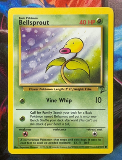 Pokemon Cards: Bellsprout 066/130 Base Set 2 - LP 2000 - Image 1