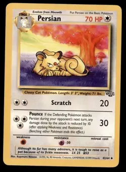Pokemon Card Persian Jungle 42/64 LIGHTLY PLAYED Non-Holo Uncommon TCG!!!!!!!!!! - Image 1