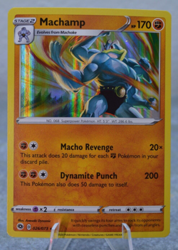 Pokemon Card Machamp 026/073 Holo Rare Champion's Path NM/M - Image 1