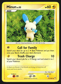 Minun 71/147 Platinum Supreme Victors Pokemon Card NM - Image 1