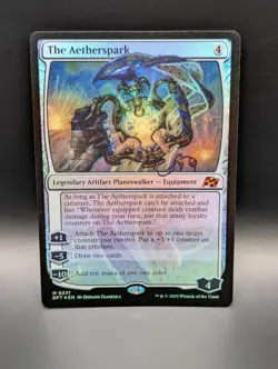 MTG - The Aetherspark - FOIL - Legendary Artifact Planeswalker - DFT #231 - NM - Image 1