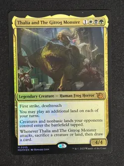 1x MTG Thalia and The Gitrog Monster (Foil) - March of the Machine (MOM) #255 - Image 1