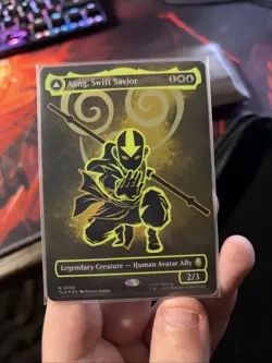 Aang, Swift Savior (Borderless) (Neon Ink Foil) Avatar: The Last Airbender Foil - Image 3