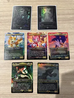 Magic the Gathering Sonic, Final Fantasy And Black & White Lands Lot NM No Play - Image 1