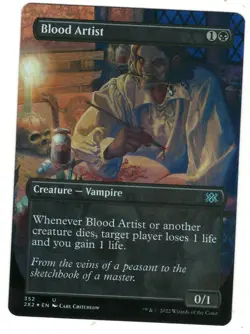 MTG Blood Artist Borderless Foil Double Masters 2022 Magic The Gathering TCG - Image 1