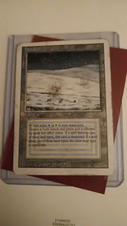 Magic The Gathering Tundra Revised Edition Dual Land MP/HP - Image 2