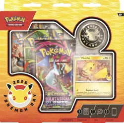 Pokemon Day 2026 - Pikachu Promo + Coin - 3 Boosters - Sealed - PRESALE - Image 1