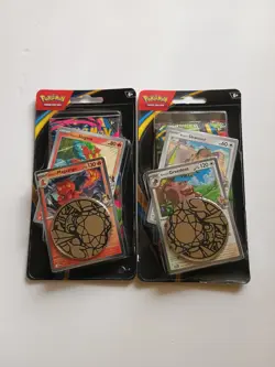 Pokemon TCG Phantasmal Flames Premium Checklane Blisters Greedent + Magcargo - Image 1