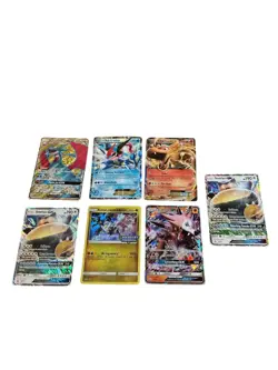 Set Of 50 Pokemon Cards In Sleeve Protectors - Includes 7 Jumbo 2 Medium & 41 - Image 1
