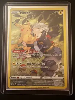 Pokemon Pikachu TG05/TG30 Swsh11: Lost Origin Trainer Gallery Holo Ultra Rare NM - Image 1
