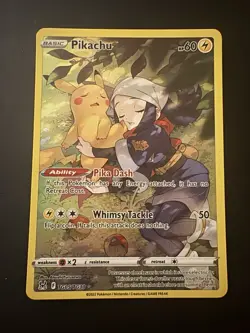 Pokemon Pikachu TG05/TG30 Swsh11: Lost Origin Trainer Gallery Holo Ultra Rare NM - Image 3