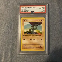 1999 POKEMON BASE SET 1ST EDITION #52 MACHOP PSA 10 - Image 1