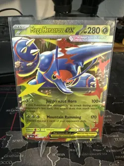 Pokemon TCG Mega Heracross ex 004/094 Me02: Phantasmal Flames Double Rare - Image 1