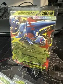 Pokemon TCG Mega Heracross ex 004/094 Me02: Phantasmal Flames Double Rare - Image 3
