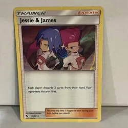 Pokemon TCG Jessie and James 58/68 Hidden Fates Holo Rare NM - Image 1