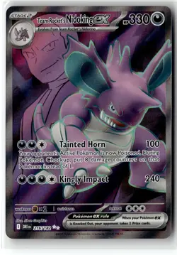 Team Rocket's Nidoking ex ⭐ 216/182 Holo Ultra Rare Destined Rivals Pokemon NM - Image 1