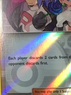 Pokemon TCG Jessie and James 58/68 Hidden Fates Reverse Holo Rare LP - Image 2