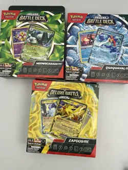 Pokemon TCG Deluxe Battle Deck - Set of 3 - Zapdos Ex Meowscarda Ex Quaquaval Ex - Image 2