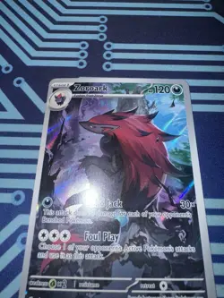 2025 POKEMON WHT EN-WHITE FLARE ILLUSTRATION RARE #143 ZOROARK NM CLEAN - Image 2