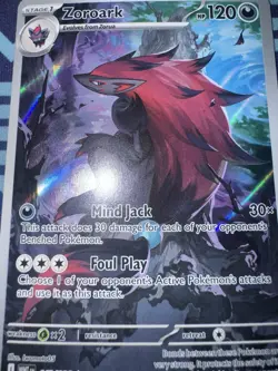 2025 POKEMON WHT EN-WHITE FLARE ILLUSTRATION RARE #143 ZOROARK NM CLEAN - Image 4