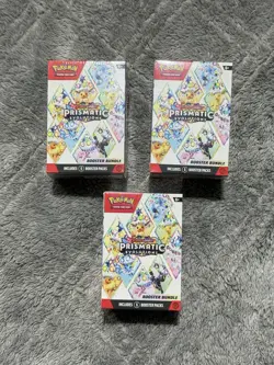 NEW! Prismatic Evolutions Booster Bundle Lot Of 3 Pokemon TCG: SV SHIPPED QUICK! - Image 1