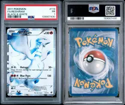 2011 Pokemon B&W Full Art Reshiram/Zekrom Black PSA 1 Sequential Pair #113/#114 - Image 3