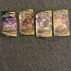 Evolving Skies Booster Pack Art Set (4) EMPTY - Pokemon 2021 - Image 1