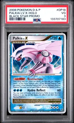 Palkia Lv.X-Holo Pokemon Diamond & Pearl Black Star Promo DP18 NM PSA 3 - Image 1