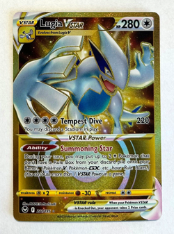Pokemon Silver Tempest - LUGIA VSTAR - GOLDEN SECRET RARE - 211/195 - NM - Image 1