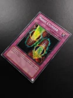 YUGIOH 2003 | MAGIC CYLINDER | LON-104 | MISPRINT REVERSE FOIL | NEAR MINT - EX - Image 3