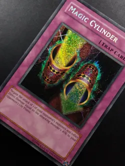 YUGIOH 2003 | MAGIC CYLINDER | LON-104 | MISPRINT REVERSE FOIL | NEAR MINT - EX - Image 4
