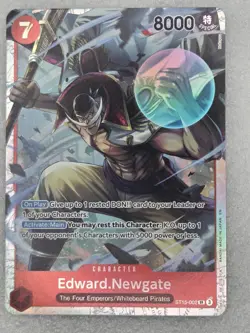 ONE PIECE TCG: EDWARD NEWGATE ST15-002 SR RED NM Pack Fresh! - Image 1