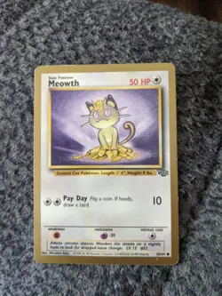 Meowth - 56/64 - Jungle Set - Gold Border US Promo - Pokemon Card NM/LP - Image 2
