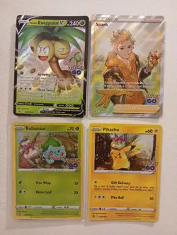 Pokemon Go Promo Holo Card Bundle X4 Pikachu Bulbasaur Exeggutor Spark - Image 1