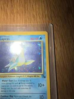 Pokemon TCG Lapras Fossil Holo Unlimited Rare Card 10/62 - Image 5