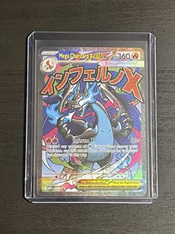 Pokemon TCG Mega Charizard X EX 023 Black Star UPC Promo Full Art Holo Card NM - Image 1