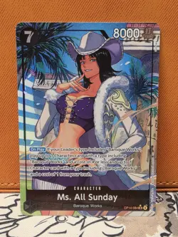 ONE PIECE Card Game - MS. ALL Sunday - OP14-084 - ALT ART SUPER RARE - English - Image 1