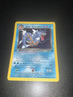 DARK GYARADOS Pokemon Card - WOTC - 1st Edition - Team Rocket - 8/82 HOLO NM - Image 1