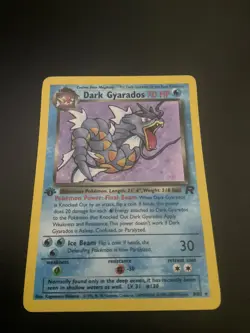 DARK GYARADOS Pokemon Card - WOTC - 1st Edition - Team Rocket - 8/82 HOLO NM - Image 3