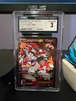 CGC 3 Team Magma's Groudon EX 15/34 Double Crisis Ultra Rare Pokemon Card PSA - Image 1