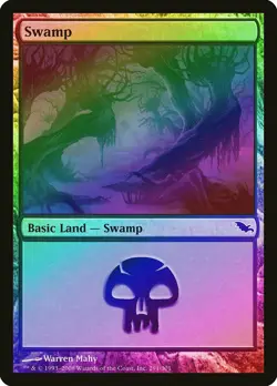 Swamp (291) FOIL Shadowmoor HEAVILY PLD Basic Land MAGIC GATHERING CARD ABUGames - Image 1