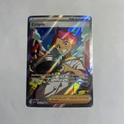 Pokemon Trainer Crispin TCG Full Art Holo Ultra Rare Card 164/142 NM Condition - Image 1