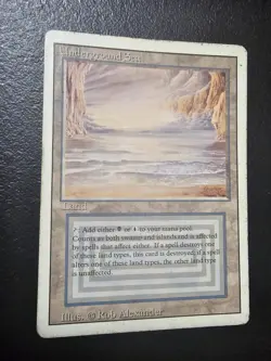Magic: The Gathering Underground Sea Revised Edition Dual Land Card - Image 1