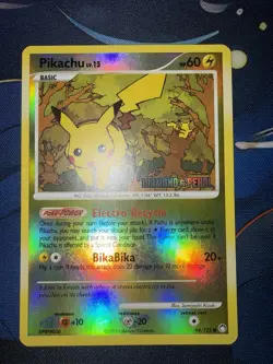 Pokemon TCG Pikachu 94/123 Diamond & Pearl Burger King Promo NM Card Reverse Hol - Image 3