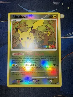 Pokemon TCG Pikachu 94/123 Diamond & Pearl Burger King Promo NM Card Reverse Hol - Image 4