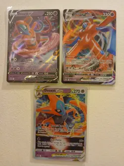 Deoxys Pokemon Card Bundle Vmax Vstar V Promo Holo Rare - Image 1