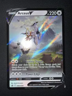 *ERROR GHOST FOIL* Pokemon TCG Arceus v SWSH204 Sword & Shield Promo Card NM - Image 1