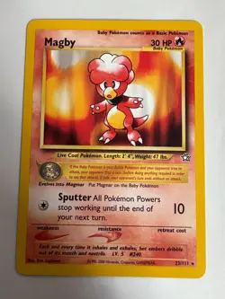 Magby - 23/111 - Pokemon Neo Genesis Unlimited Rare Card WOTC - Image 1