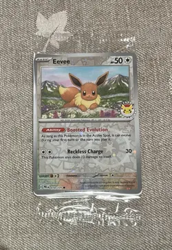 Pokemon Card Eevee 074/131 Pokemon Day 2025 Promo Card Stamp - Image 1
